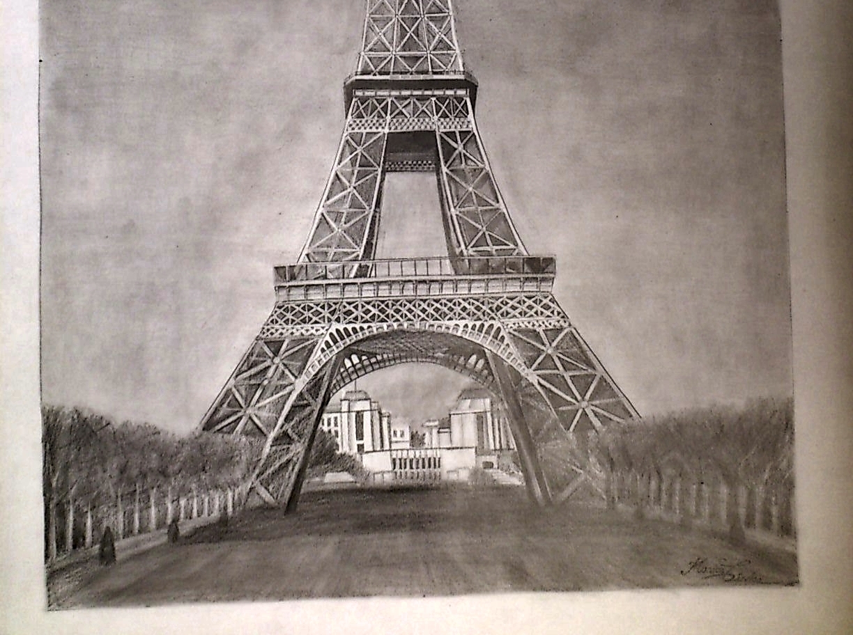 Eiffel Tower - drawing - Dreams of an Architect